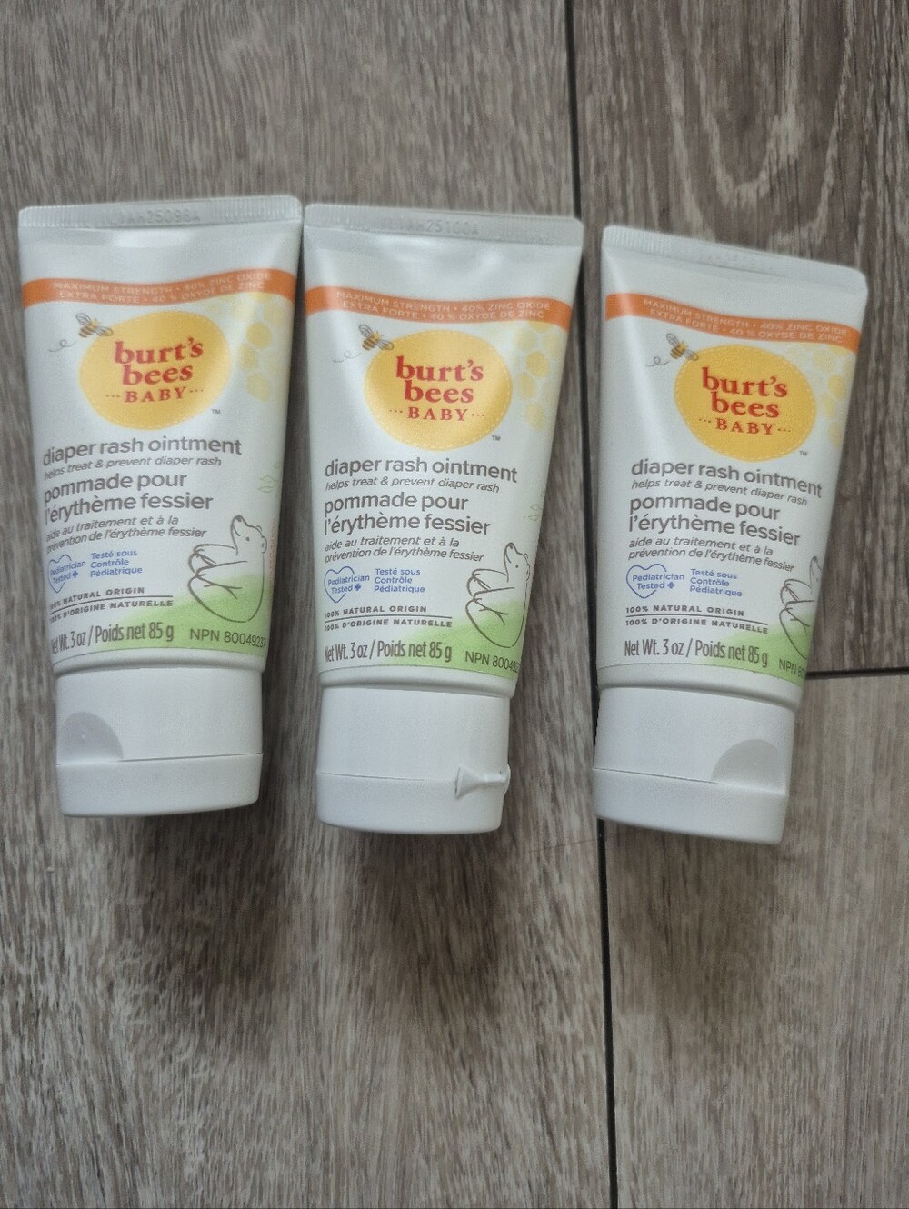 (3) Burt’s Bees Baby Diaper Rash Ointment - 3oz - Gentle & Natural - Exp 04/2027